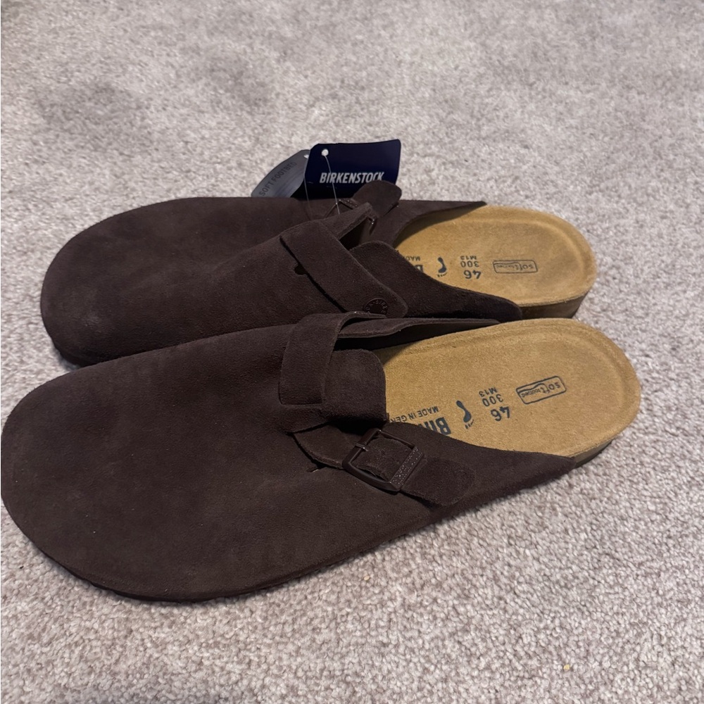Birkenstock Men's Dark Brown Suede Loafers
